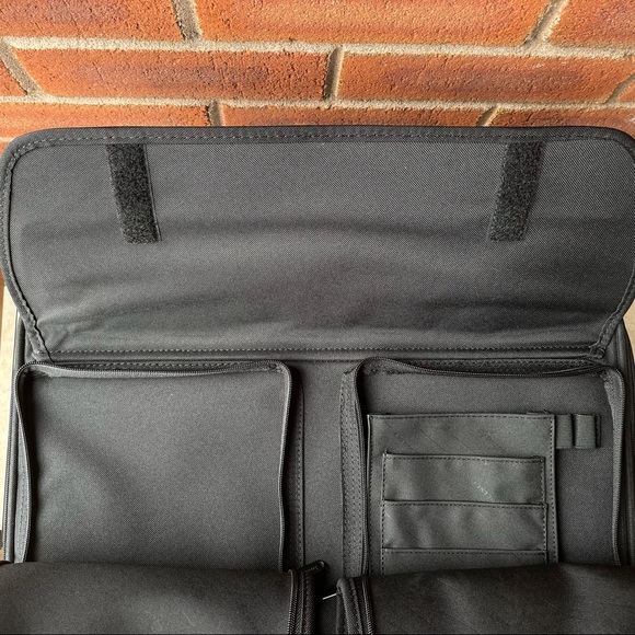 Delsey Black Laptop Office Messenger Bag with Pockets - Picture 10 of 16